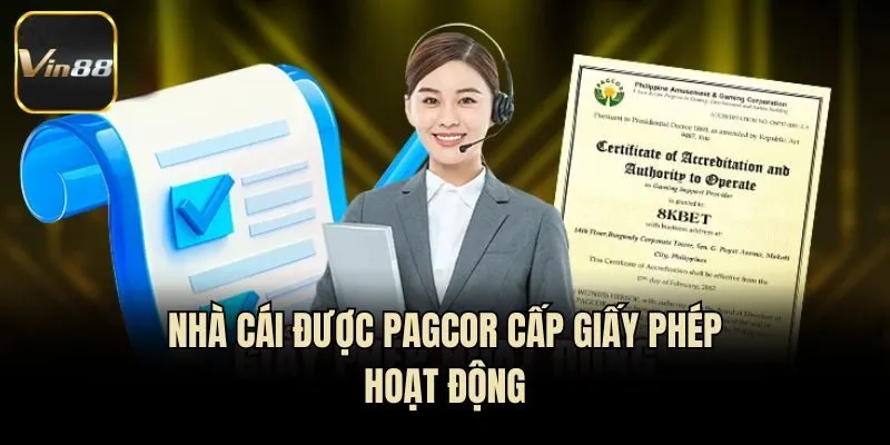 Nhà cái được PAGCOR cấp giấy phép hoạt động